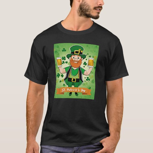 St. Patricks Day Dubbele vuistbieren kabouter T-shirt (Voorkant)