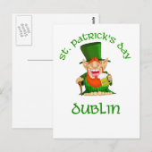 St Patrick's Day ~ Dublin Briefkaart (Voorkant / Achterkant)
