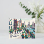 St. Patrick's Day Dublin Ierland Briefkaart (Staand voorkant)