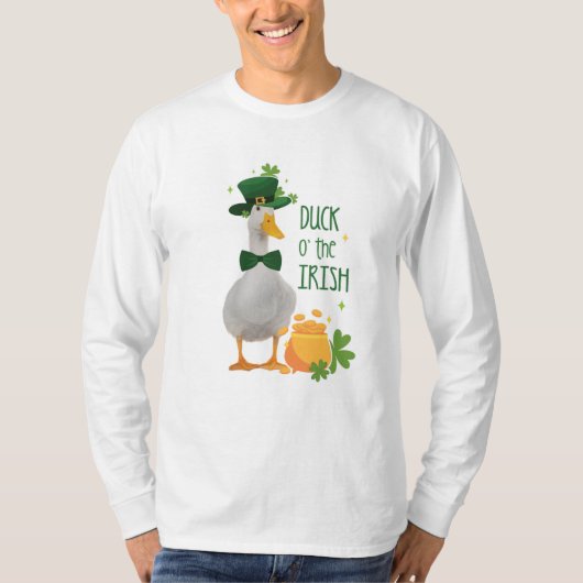 St. Patricks Day Duck aan de Ieren T-shirt (Voorkant)