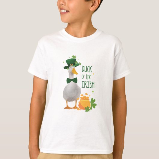 St. Patricks Day Duck aan de Ieren T-shirt (Voorkant)