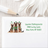 St. Patrick's Day Duitse herdershonden Etiket (Insitu)