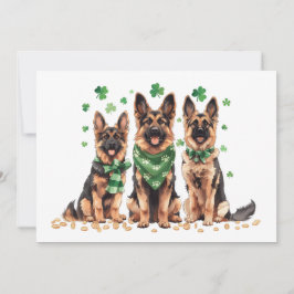 St. Patrick's Day Duitse Herdershonden Feestdagenkaart