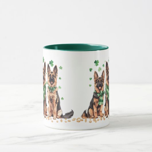 St. Patrick's Day Duitse herdershonden Mok (Midden)