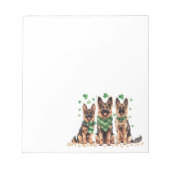 St. Patrick's Day Duitse herdershonden Notitieblok (Voorkant)