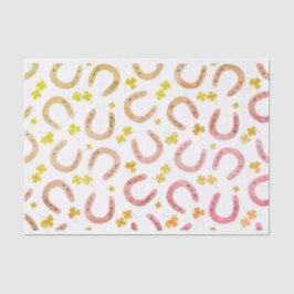 St Patrick's Day Dusty Hoefijzer & Shamrock iconen Tissuepapier