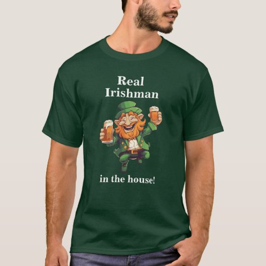 St. Patrick's Day - Echte Ier in het huis T-shirt (Voorkant)