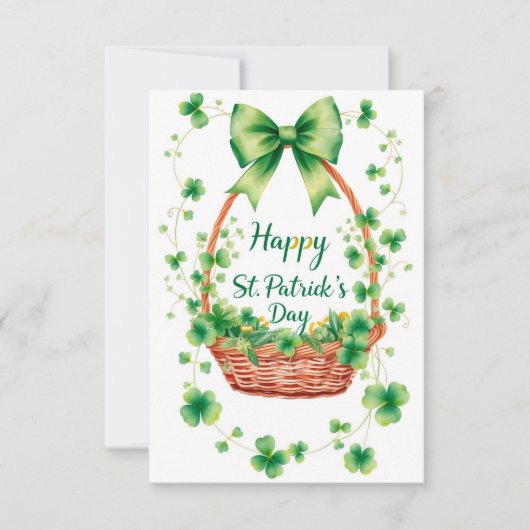 St. Patrick's Day, een bedankkaartje Bedankkaart (Voorkant)