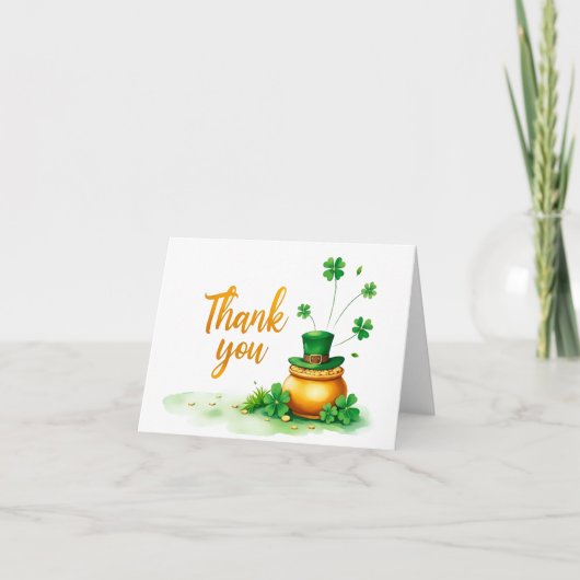 St. Patrick's Day, een bedankkaartje Bedankkaart (Voorkant)