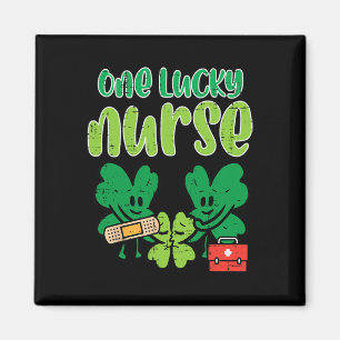 St Patricks Day Eén Geluksverpleegster Shamrocks S Magneet