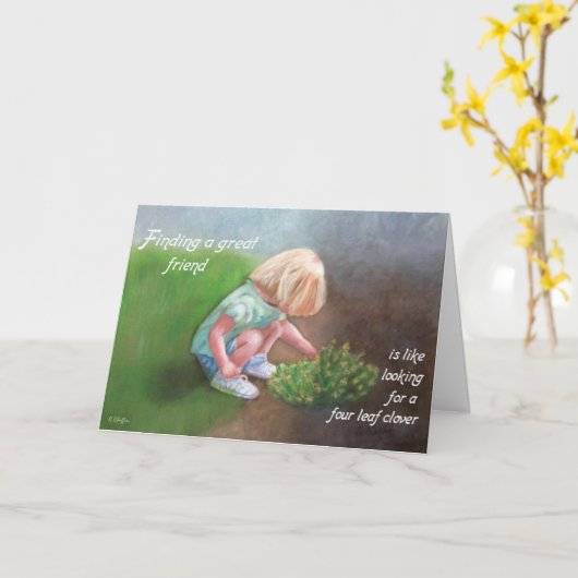 St. Patrick's Day - Een grote vriend vinden Kaart (Gele Bloem)