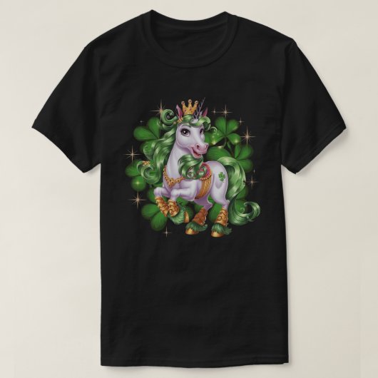 St. Patrick's Day Eenhoorn Celtic Fantasy Creature T-shirt (Design voorkant)
