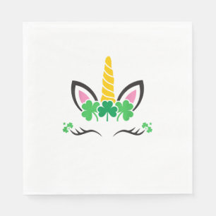 St Patrick's Day Eenhoorn Gezicht Leprechaun Iers  Servet