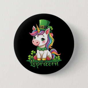 St Patricks Day Eenhoorn Schattige Saint Pattys Me Ronde Button 5,7 Cm