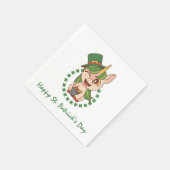 St. Patrick's Day Eenhoorn Servet (Hoek)