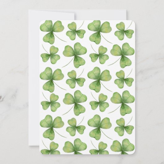 St. Patricks Day Eet Drink Be Irish Beer Party Kaart (Achterkant)