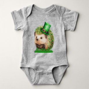 St. Patrick's Day Egeltje Baby Grijs Rompertje Romper