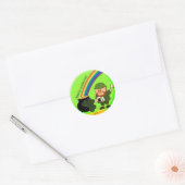 St. Patrick's Day Einde van de regenboog Ronde Sticker (Envelop)