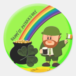 St. Patrick's Day Einde van de regenboog Ronde Sticker