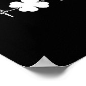 St Patrick's Day Ekg Heart Beat Shamrock Four Leaf Poster (Hoek)