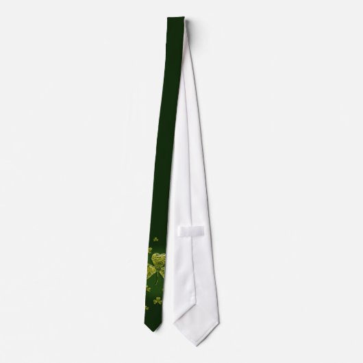 St. Patrick's Day | Elegante unieke shamrocken Stropdas (Achterkant)