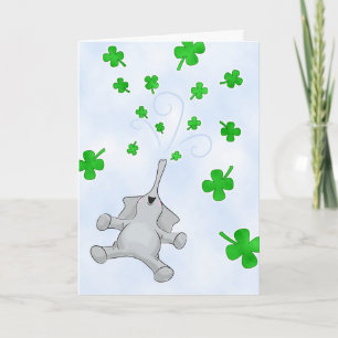 St. Patrick's Day Elephant, schokkende zegeningen Kaart