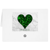 St. Patrick's Day Emerald Heart (Achterkant Horizontaal)