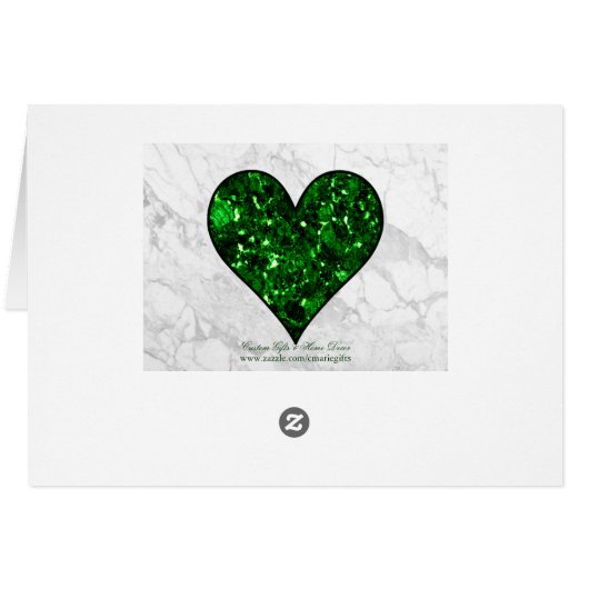 St. Patrick's Day Emerald Heart (Achterkant Horizontaal)