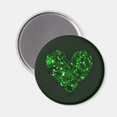 St. Patrick's Day Emerald Heart Magneet (Voorkant / Achterkant)