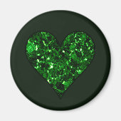 St. Patrick's Day Emerald Heart Magneet (Voorkant)