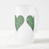 St. Patrick's Day Emerald Heart Matglas Bierpul (Voorkant rechts)