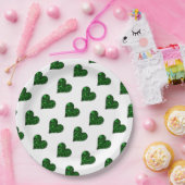 St. Patrick's Day Emerald Heart Papieren Bordje (Feest)