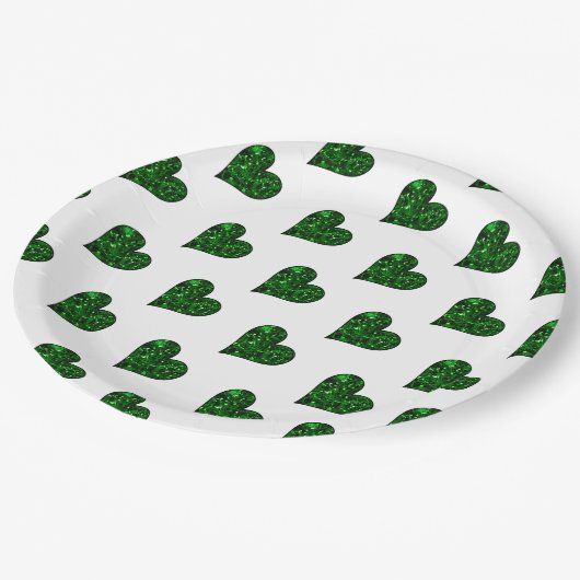 St. Patrick's Day Emerald Heart Papieren Bordje (Gekanteld)