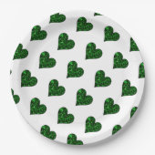 St. Patrick's Day Emerald Heart Papieren Bordje (Voorkant)
