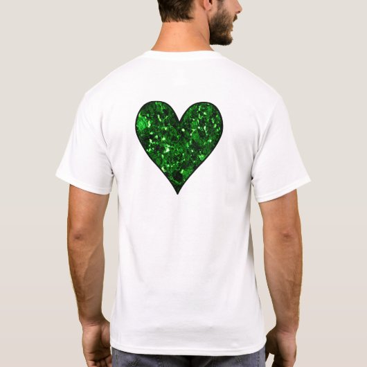 St. Patrick's Day Emerald Heart T-shirt (Achterkant)