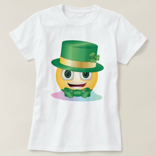 St Patrick's Day Emoji T-shirt (Design voorkant)