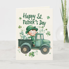St. Patrick's Day en gelukkige Kleine Leprechaun Kaart