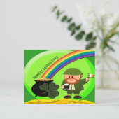 St. Patrick's Day End of Rainbow Briefkaart (Staand voorkant)