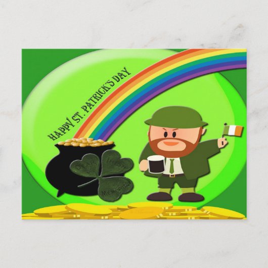 St. Patrick's Day End of Rainbow Briefkaart (Voorkant)