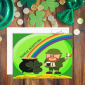 St. Patrick's Day End of Rainbow Briefkaart