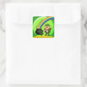 St. Patrick's Day End of Rainbow Vierkante Sticker (Tas)