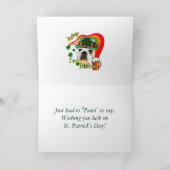 St. Patrick's Day Engelse buldog Kaart (Binnen)