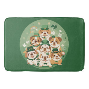 St. Patrick's Day Engelse Bulldogs Badmat