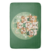 St. Patrick's Day Engelse Bulldogs Badmat (Voorkant Verticaal)