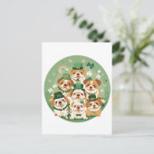 St. Patrick's Day Engelse Bulldogs Briefkaart (Staand voorkant)