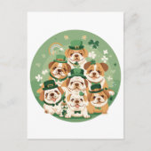St. Patrick's Day Engelse Bulldogs Briefkaart (Voorkant)