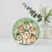 St. Patrick's Day Engelse Bulldogs Feestdagenkaart (Staand voorkant)