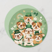 St. Patrick's Day Engelse Bulldogs Feestdagenkaart (Voorkant / Achterkant)
