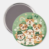 St. Patrick's Day Engelse Bulldogs Magneet (Voorkant / Achterkant)