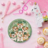 St. Patrick's Day Engelse Bulldogs Papieren Bordje (Feest)